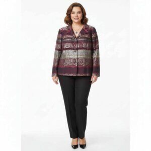 COLDWATER CREEK 2X Multi-Color Button Down Casual Jacket Coat